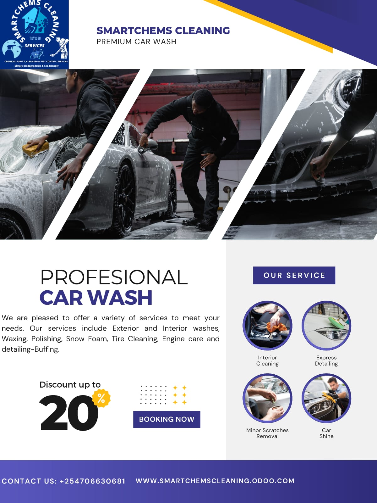 Premium Car Wash & Detailing — Smartchems Cleaning Services Nairobi